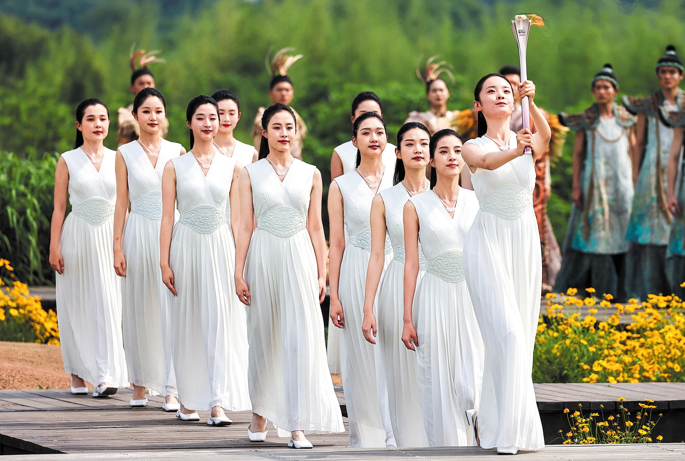 Flame Lit For Hangzhou Asian Games