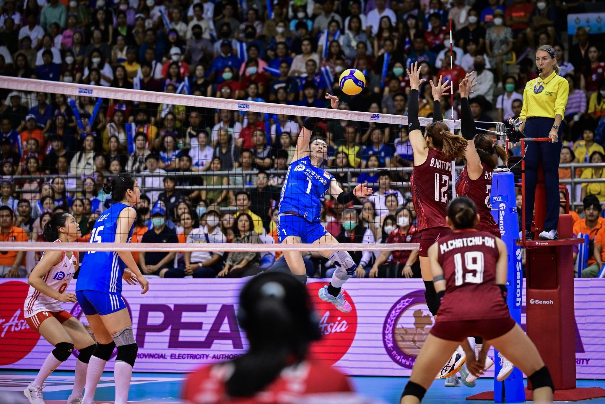 Asian Womens Volleyball Thailand Upset China