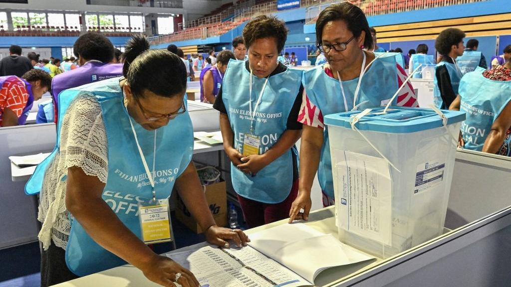 Fiji's ruling party leads provisional national election